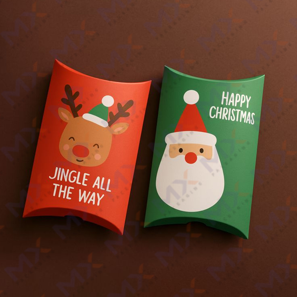 Custom Christmas Pillow Boxes - view 2